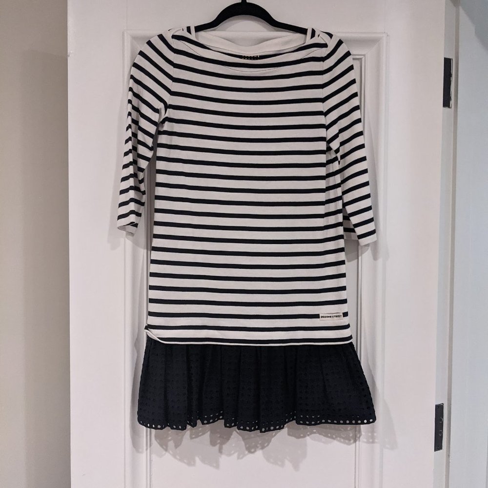 Kate Spade Broom Street Eyelet Stripe Dress | XS